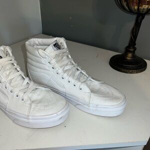 VANS White High-Top Sneakers
